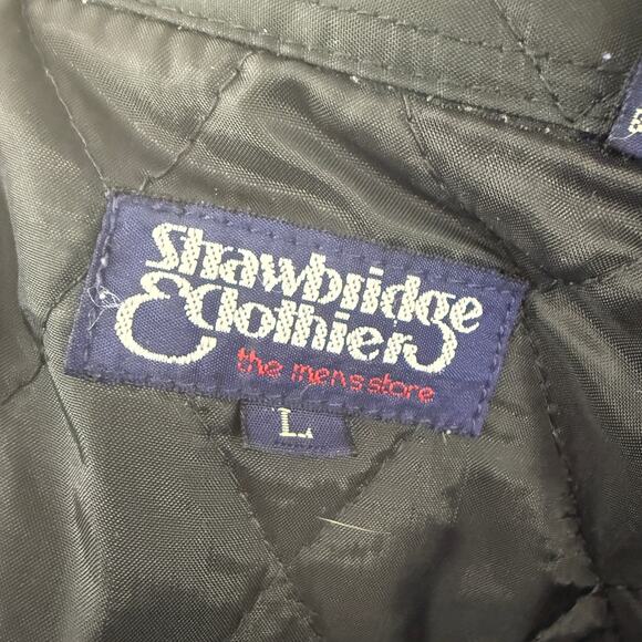 Vintage Strawbridge & Clothier Red Gray Plaid Quilted Button Front Shirt Men - Picture 3 of 5